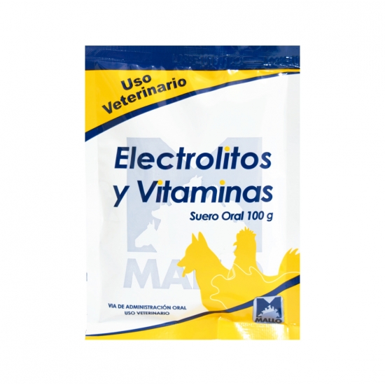 ELECTROLITOS Y VITAMINAS sobre 10 grs, 100 grs y 1 Kg 