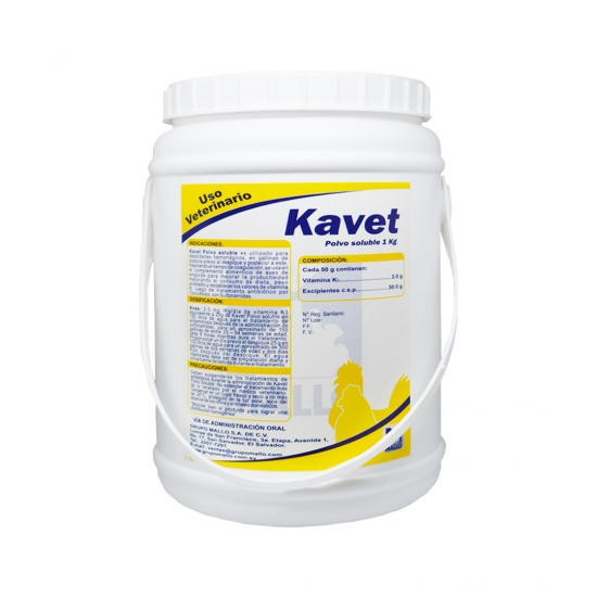 KAVET sobre de 50 grs y Frasco de 1 Kg