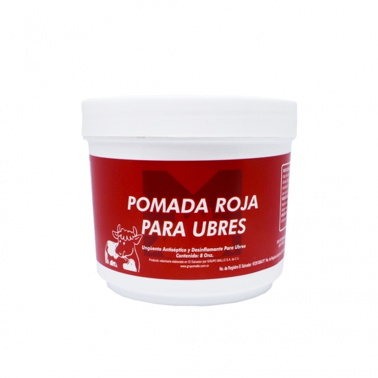 POMADA ROJA PARA UBRES 2,4,8,24 oz, 1 Kg, 7.5 lbs